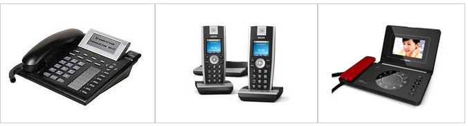Varios modelos de teléfonos ip